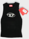 M Onerva Logo Plaque Cut Out Sleeveless Black - DIESEL - BALAAN 6