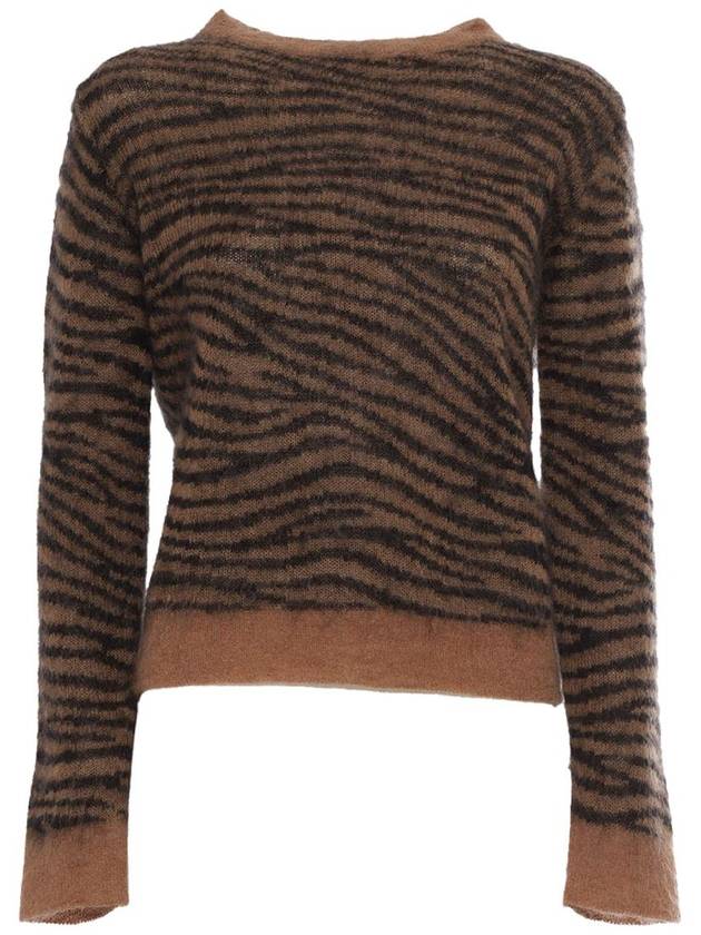 Abadan fitted mohair blend knit top camel - MAX MARA - BALAAN 2