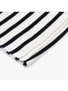 KH Duguay Stripe Muffler White Black - SAINT JAMES - BALAAN 5