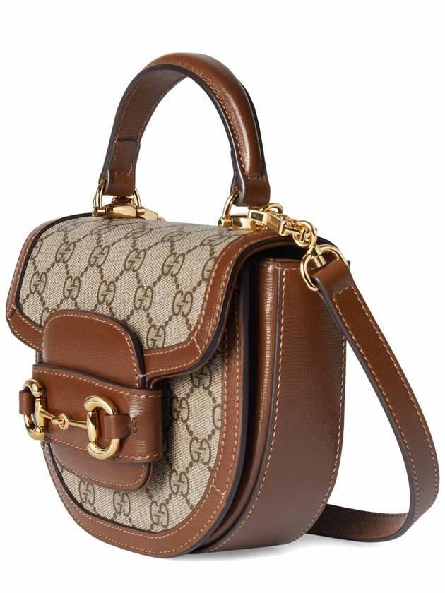 Horsebit 1955 Mini Top Handle Cross Bag Beige Brown - GUCCI - BALAAN 3