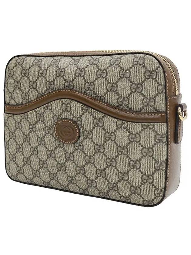 GG Supreme Interlocking G Detail Messenger Bag Beige Ebony - GUCCI - BALAAN 4