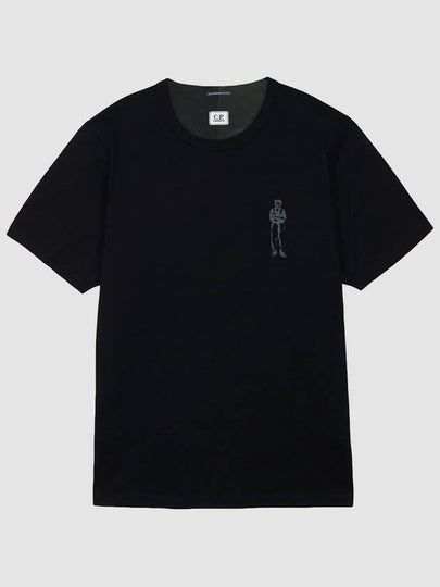 Graphic Logo Short Sleeve T-Shirt Black - CP COMPANY - BALAAN 2