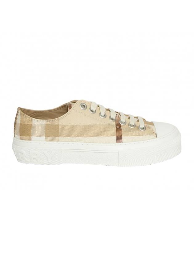 Jack Logo Check Low Top Sneakers Beige - BURBERRY - BALAAN 1