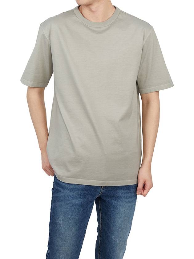 Men's Logo Patch Back Short Sleeve T-Shirt Grey - TEN C - BALAAN 6