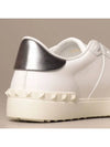 Men's Hidden Strap VLTN Logo Rockstud Low Top Sneakers White - VALENTINO - BALAAN 5