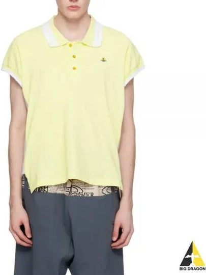 Embroidered ORB Polo Shirt Yellow - VIVIENNE WESTWOOD - BALAAN 2