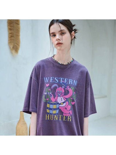 Western Hoppy Pigmented Short Sleeve T Shirt Ash Purple - CPGN STUDIO - BALAAN 2