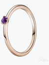 Rose Purple Solitaire Ring Rose Gold Purple - PANDORA - BALAAN 2