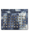 Chios Carpe Empire Punk Spike Card Wallet Blue Denim - CHRISTIAN LOUBOUTIN - BALAAN 1