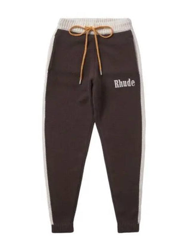 Knit Track Pants Brown White - RHUDE - BALAAN 1