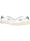 Dallas Green Tab Leather Low Top Sneakers White - AUTRY - BALAAN 3