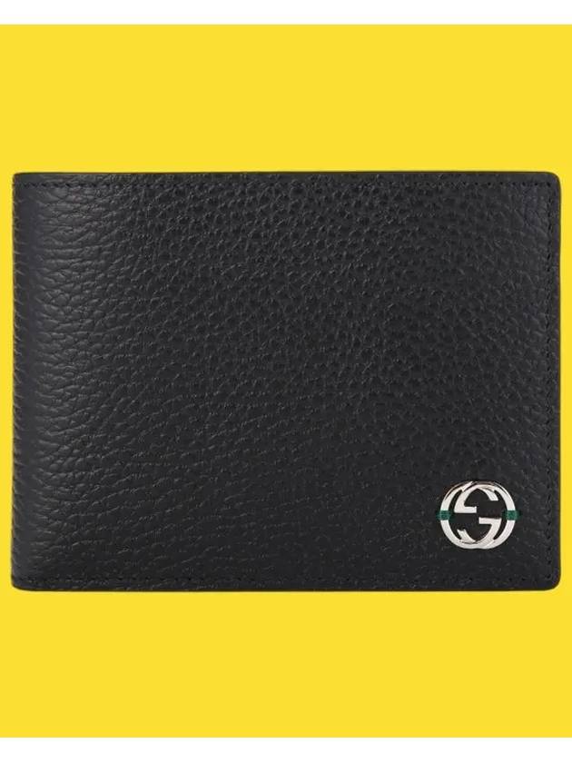 GG Interlocking Logo Two-Tone Half Wallet Green Black - GUCCI - BALAAN 9