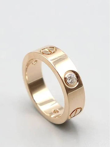 B4087500 18K pink gold 3 point diamond love ring 5 5mm No 11 - CARTIER - BALAAN 1