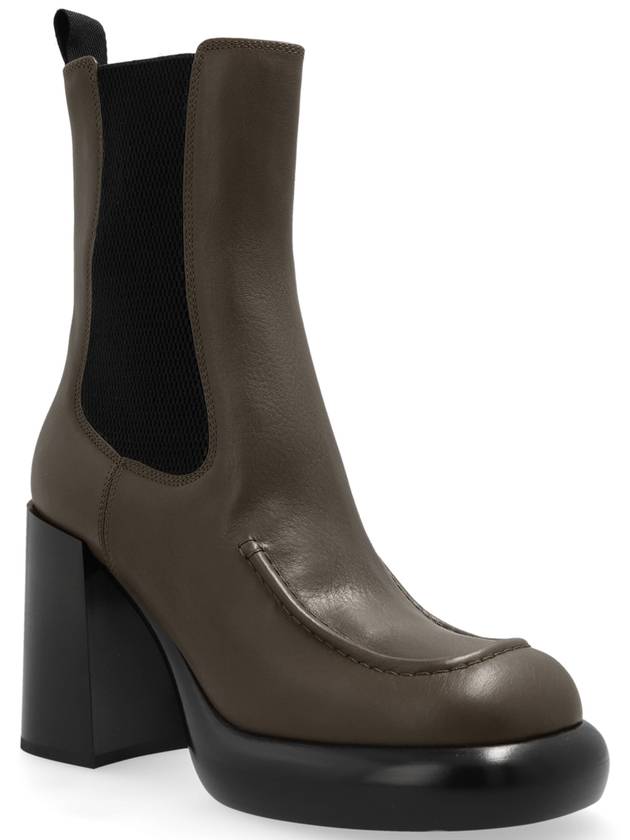 Wedge Chelsea Boots Green - BURBERRY - BALAAN 5