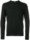 Men's Crew Neck Wool Knit Top Carbon - DRUMOHR - BALAAN 1