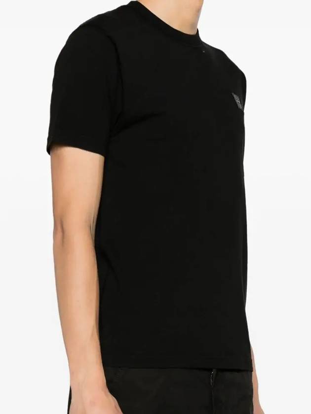 Organic Cotton Short Sleeve T-Shirt Black - STONE ISLAND - BALAAN 3