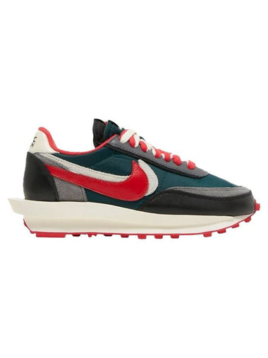 LD Waffle Low Top Sneakers Midnight Spruce University Red - NIKE - BALAAN 1