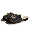 Double G Matelasse Slippers Black - GUCCI - BALAAN 2