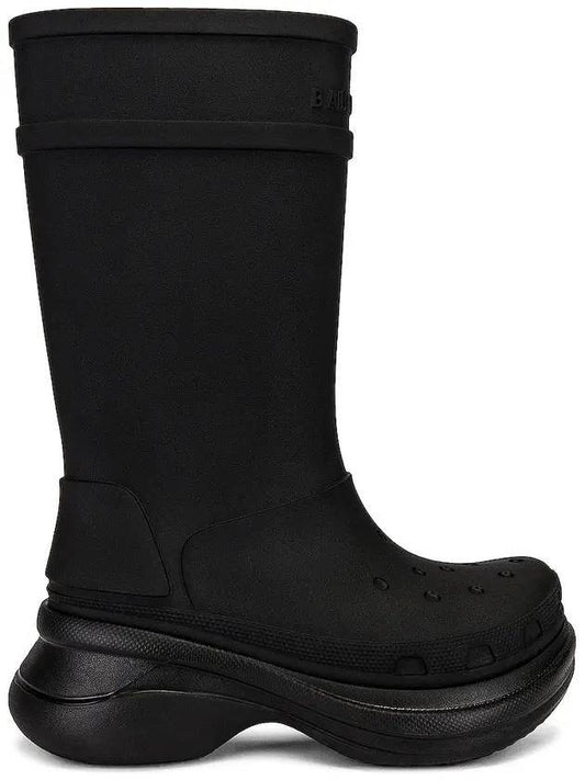 Women's Crocs Rubber Long Boots Black - BALENCIAGA - BALAAN 1