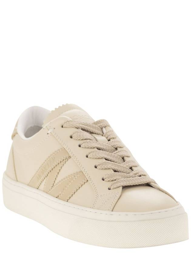 Monaco M Low-Top Sneakers Beige - MONCLER - BALAAN 3