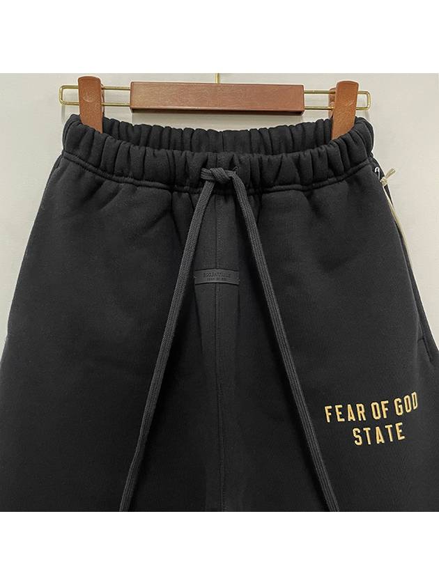 Women s Logo Fleece Banding Track Pants Black 130BT245160FW - FEAR OF GOD ESSENTIALS - BALAAN 4