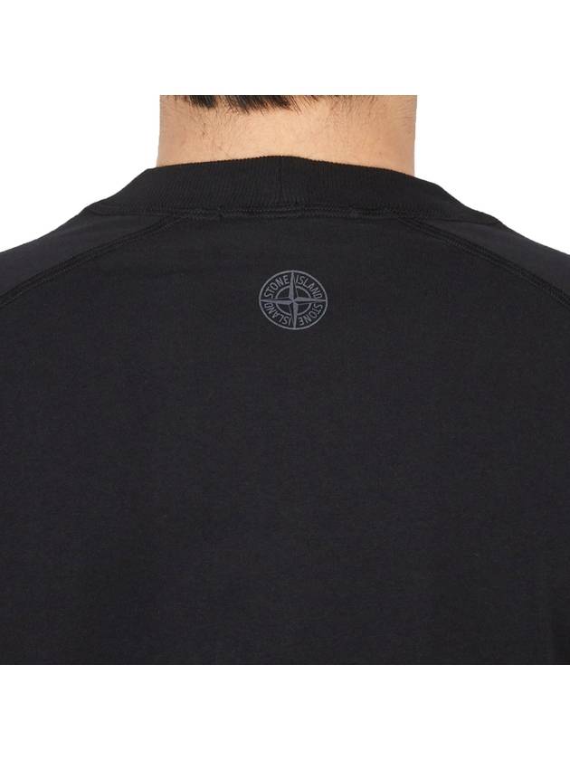 Logo Cotton Short Sleeve T-Shirt Black - STONE ISLAND - BALAAN 7