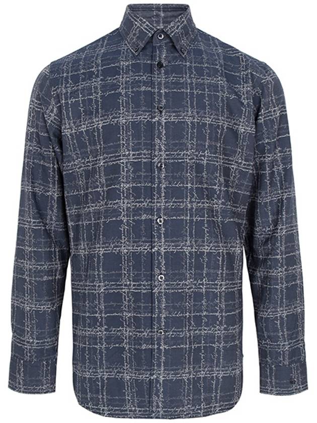 Indigo Check Scritto Alessandro Shirt R27HTL98001 09C 00005 - BERLUTI - BALAAN 1