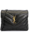 Loulou Toy Matelasse Shoulder Bag Black - SAINT LAURENT - BALAAN 2