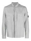 Broken Cotton Linen Lens Button Long-Sleeve Shirt Grey - CP COMPANY - BALAAN 3