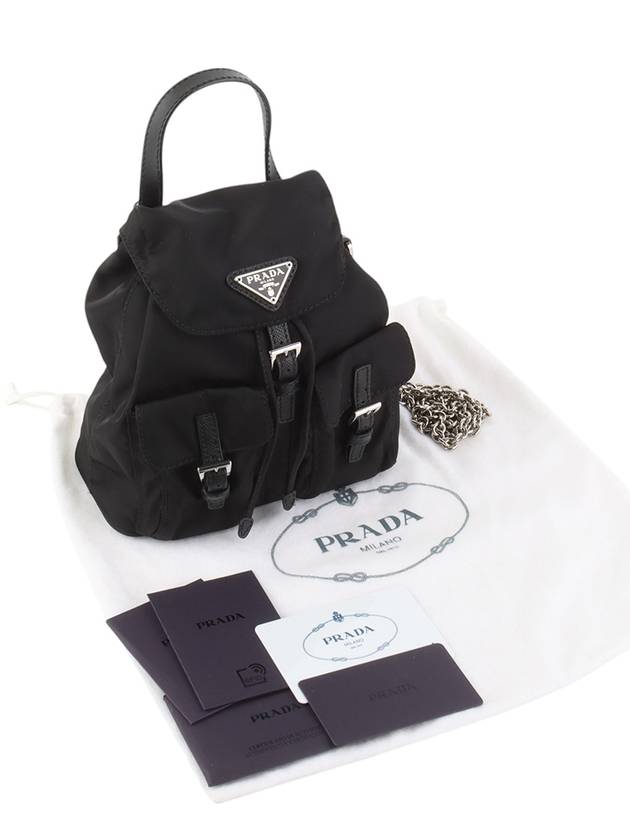 1BH029 Re Nylon Mini Backpack Chain Cross Bag 34110K 1 - PRADA - BALAAN 8