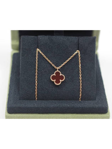 Van Cleef Arpels Suite Alhambra Pendant Pink Gold Carnelian Necklace VCARN59M00 - VANCLEEFARPELS - BALAAN 1