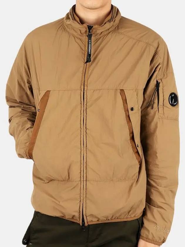 Men's Lens Wappen GDP Hooded Jacket Brown - CP COMPANY - BALAAN 3