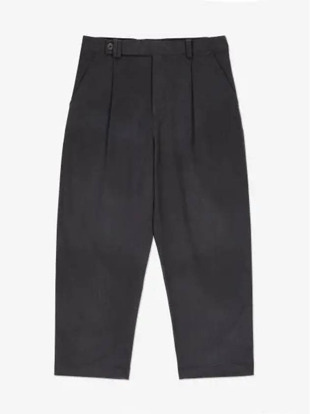 Cotton Wide Fit Crop Pants Dark Navy VOLISNM671DARKESTNAVY - STUDIO NICHOLSON - BALAAN 1