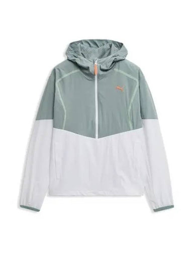 Active Woven Hoodie Green White - PUMA - BALAAN 1