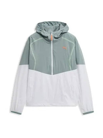 Active Woven Hoodie Green White - PUMA - BALAAN 1