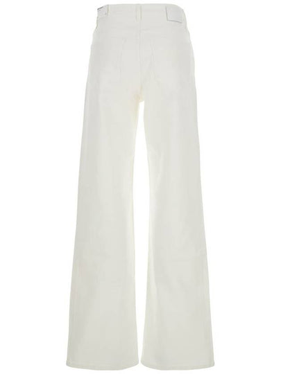 White Jeans With Belt Loops And Logo Patch On The Rear In Denim Woman - AG JEANS - BALAAN 2