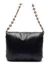 Women's Puffer Goya Shiny Nappa Lambskin Shoulder Bag Black - LOEWE - BALAAN 5