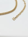 White CC logo gold chain choker necklace ABD830 - CHANEL - BALAAN 7