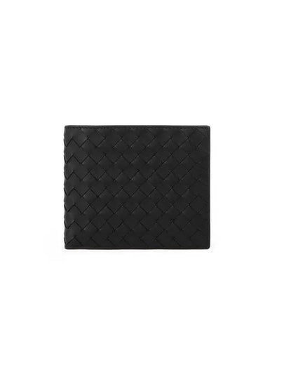 Intrecciato Weaving Half Wallet Black - BOTTEGA VENETA - BALAAN 2