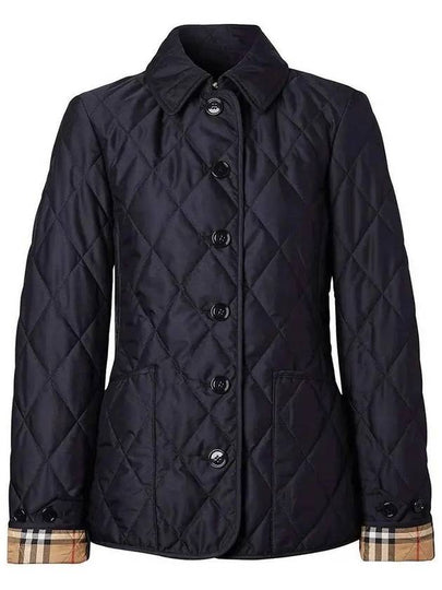 Stripe Point Collar Quilted Jacket Brown - BURBERRY - BALAAN 2