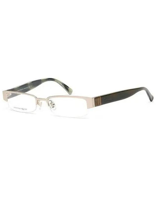 Eyewear Half Rimless Eyeglasses Gold - ALEXANDER MCQUEEN - BALAAN 1