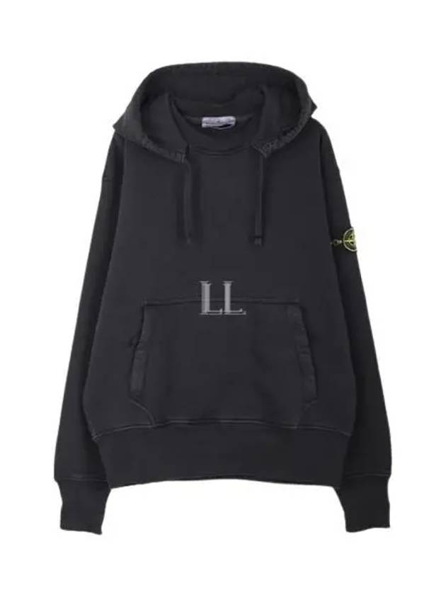 Men's Oversized Cotton Hoodie Black - STONE ISLAND - BALAAN 2