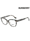 Oval Eyeglasses Grey - BURBERRY - BALAAN 2