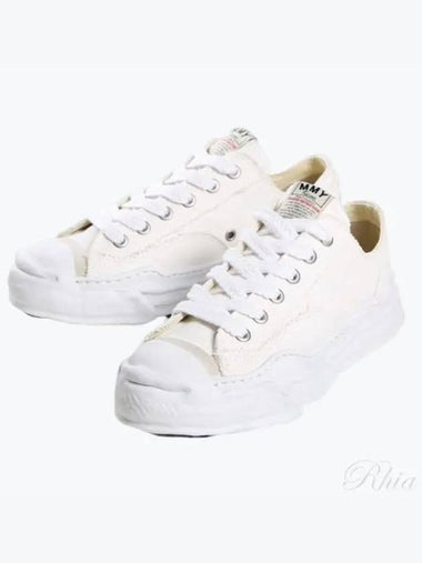 A05FW702 White Hank OG Sole Canvas Low Top Sneakers - MIHARA YASUHIRO - BALAAN 1