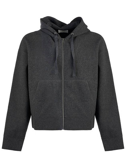 Wool Viscose Zip-Up Hoodie Grey - AMI - BALAAN 2