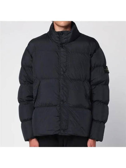 Garment Dyed Crinkle Reps Down Padding Navy - STONE ISLAND - BALAAN 2