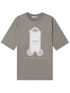 Print Overfit Short Sleeve T-Shirt Dark Grey - ACNE STUDIOS - BALAAN 1