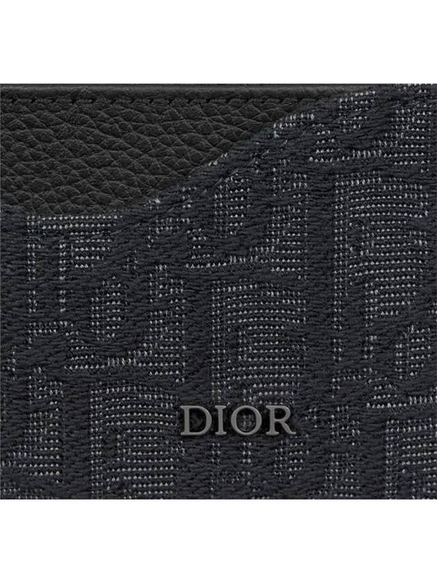 Oblique Saddle Card Wallet Black - DIOR - BALAAN 4