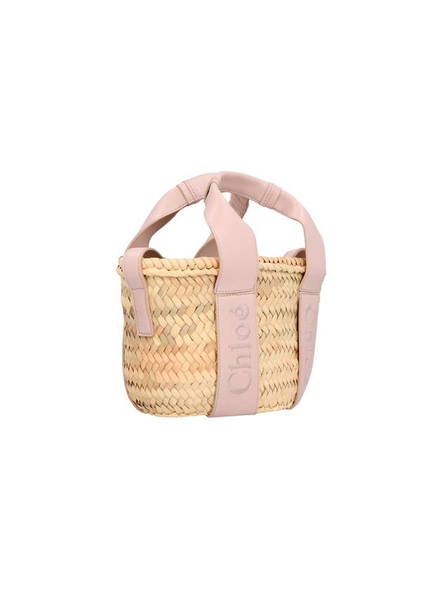 Sense Small Raffia Tote Bag Beige Grey - CHLOE - BALAAN 3