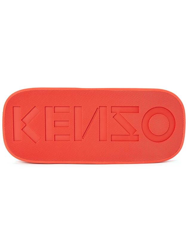 Logo Patch Striped Flip Flops Red - KENZO - BALAAN 6